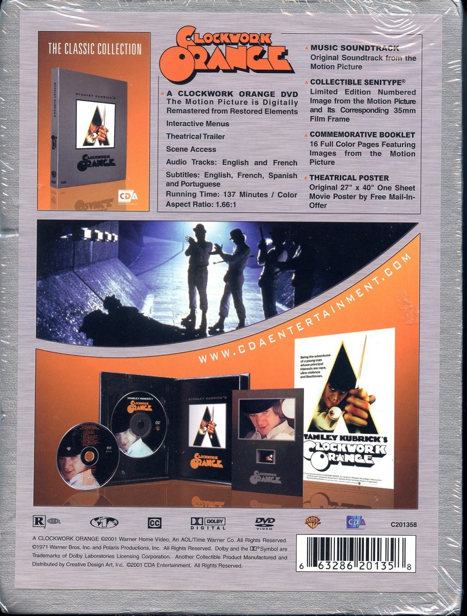 A Clockwork Orange (DVD, 2001, 2-Disc Set, Classic Collection Box