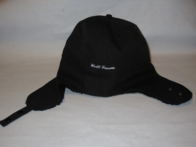 SUPREME x New Era Ear Flap Box Logo Fitted Hat Cap BLACK 7 1/8 NEW