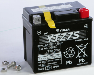 Yuasa Hi-Performance YTZ7S AGM Battery 130CCA 6.3Ah Replaces YTX5L