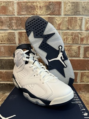 New 13 Nike Air Jordan 6 VI Retro White Midnight Navy Blue CT8529