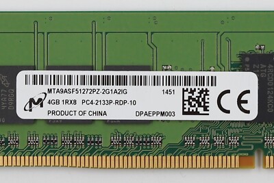 Micron 4GB 1RX8 PC4-2133P-RDP-10 ECC REG RAM P/N: MTA9ASF51272PZ