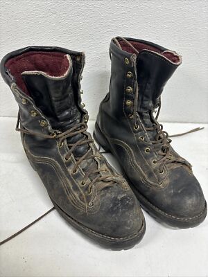 Danner Black Leather Gore-Tex Work Boots GTX Mens 9.5 (Dirty) #R4