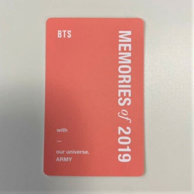 BTS Bangtan Memories of 2019 DVD Limited Official Photocard Photo