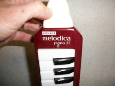 Vtg Hohner Melodica Piano 27 Made in Germany w/ Case Red Retro