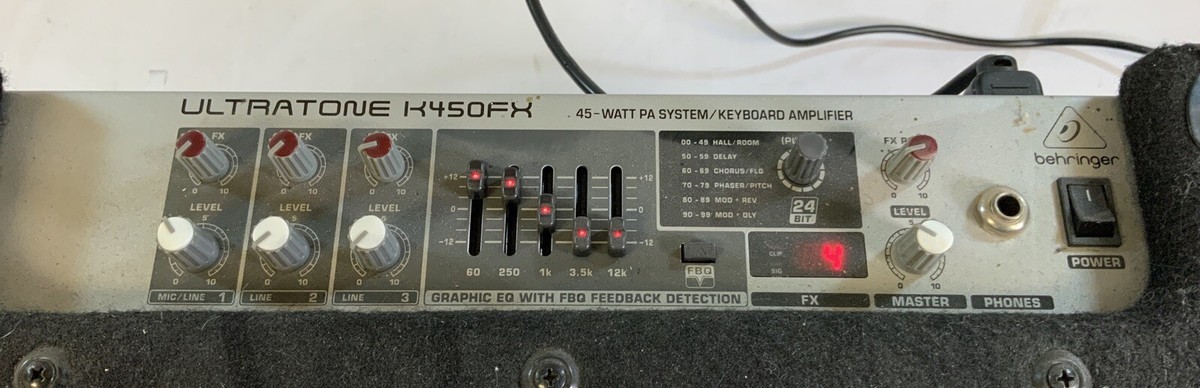 Behringer Ultratone K450FX Keyboard Amp/PA System-O4B | eBay