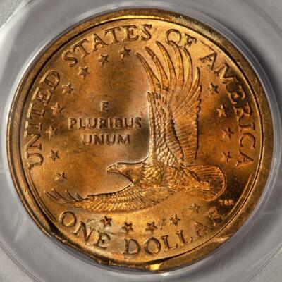 2000 D PCGS MS63 5% Double Clip Planchet Sacagawea Dollar Mint