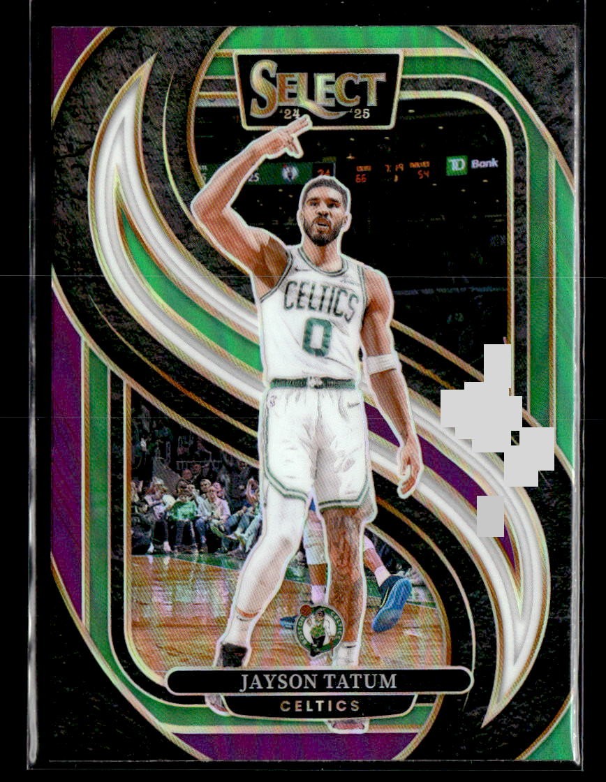 2024-25 Panini Select #110 Jayson Tatum Green White Purple Prizm