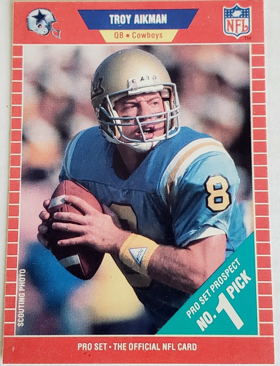 1989 TROY AIKMAN Pro Set The Official NFL Rookie Card #490 Dallas