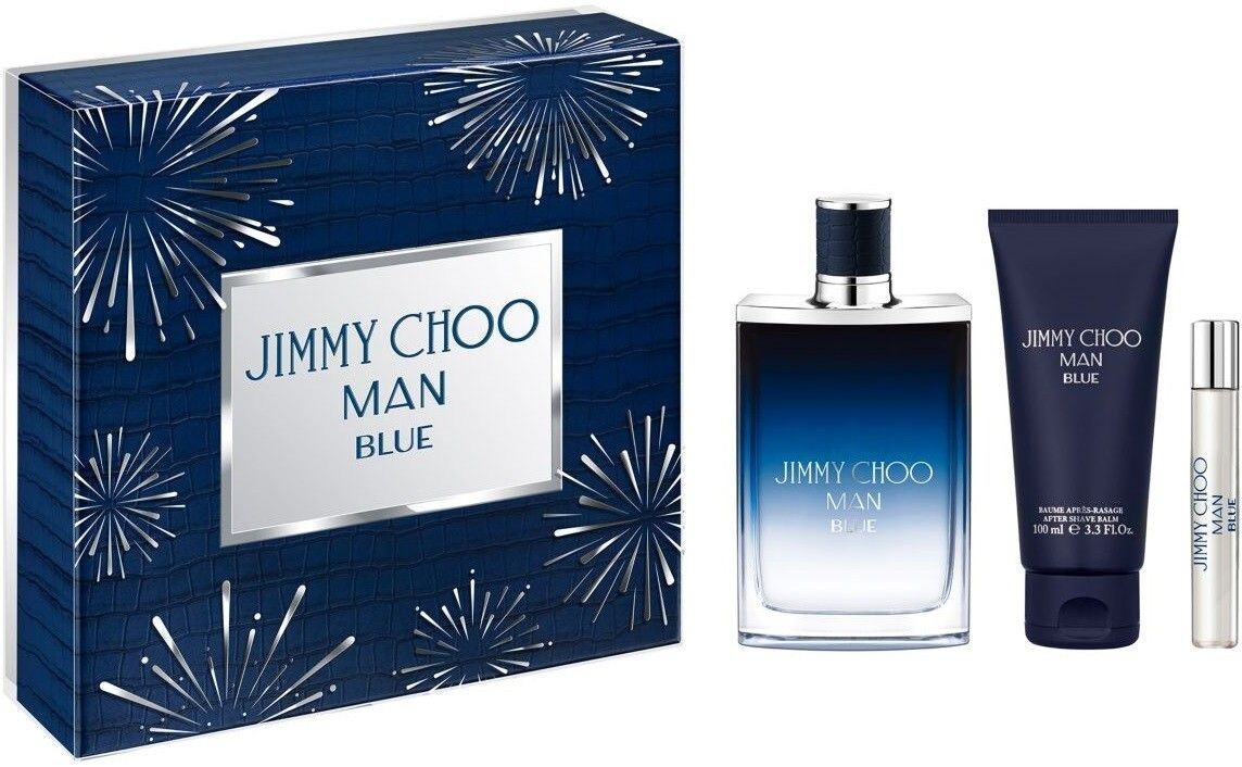 JIMMY CHOO BLUE MEN 3PC GIFT SET - 3.4OZ EDT + 3.4OZ SHOWER GEL +