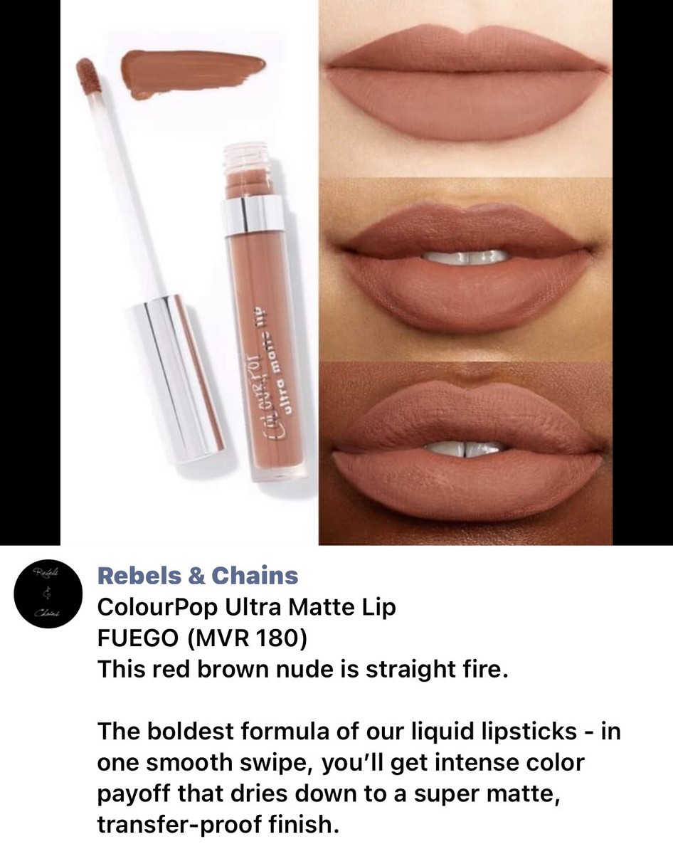 Colourpop Romance Moi Ultra Matte Lip Liquid Lipstick - Fuego