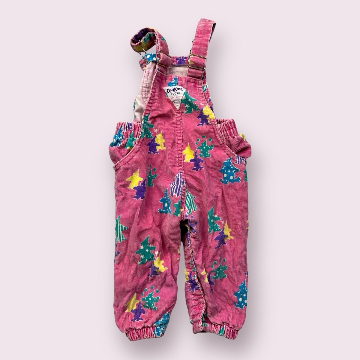 Vintage Oshkosh B Gosh Pink Corduroy Overalls 12 Months 90s | eBay
