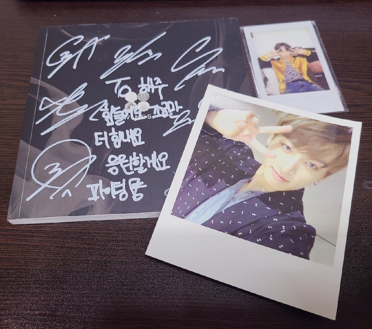 BTS [WING] album Autographed Signed+ JK handwritten message