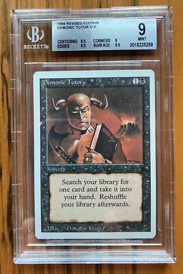 Demonic Tutor Revised MtG BGS 9 1994 (SUBS 8.5, 9.5, 9, 9.5) | eBay