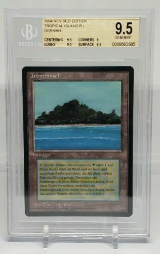 Tropical Island MTG Revised Edition FBB German Dual Land BGS 9.5