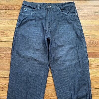 Vintage 90s Y2K Rocawear Denim Parachute Pants 40x34 Baggy Wide