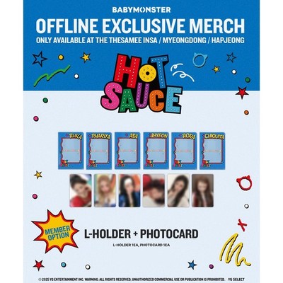 BABYMONSTER HOT SAUCE MINI L-HOLDER+PHOTOCARD + Tracking Number | eBay