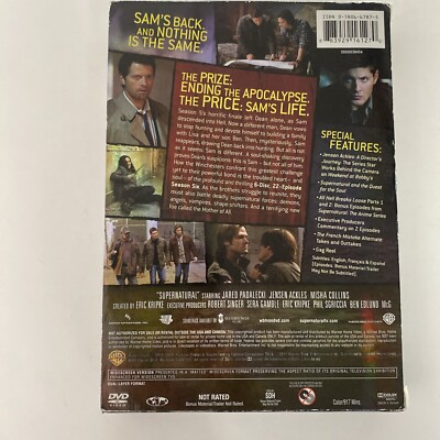 Supernatural: The Complete Sixth Season (DVD, 2010) MISSING DISC 6