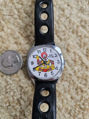 Rare 1976 Ronald Mcdonald Employee Manual Wind Swiss Made 17