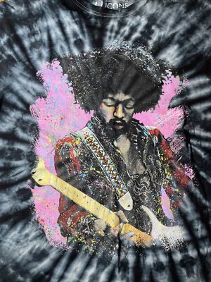 Jimi Hendrix Stephen Fishwick タイダイ染め加工 T Jimi Hendrix