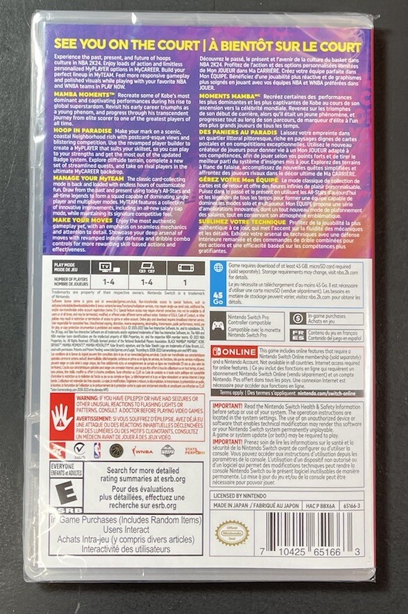 NBA 2K24 [ Kobe Bryant Edition ] (Nintendo Switch) NEW | eBay