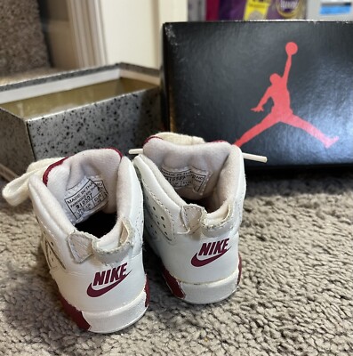 Nike Air Jordan 1991 Original Maroon Baby Toddler Shoes Size 2.5