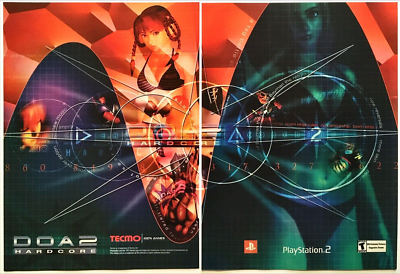 Vintage Print Ad Dead Or Alive 2 Hardcore DOA PS2 Original Promo
