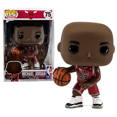10 Inch Michael Jordan Funko Pop #75 Basketball Red Jersey NBA