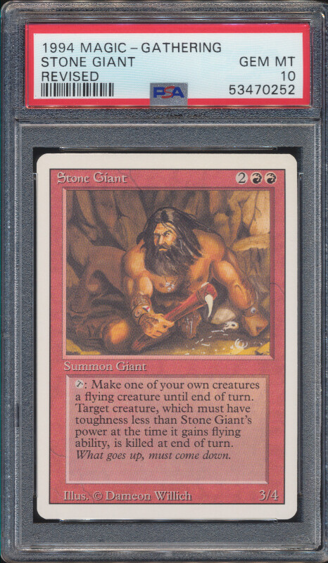 1994 MTG Magic The Gathering Revised Stone Giant PSA 10 GEM MINT