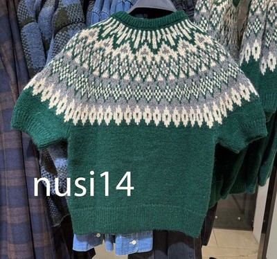 ZARA NEW WOMAN SHORT SLEEVE JACQUARD KNIT JACKET CARDIGAN GREEN