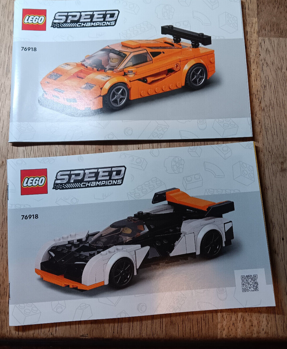 Lego Instruction Manuals McLaren Solus GT & McLaren F1 LM 76918