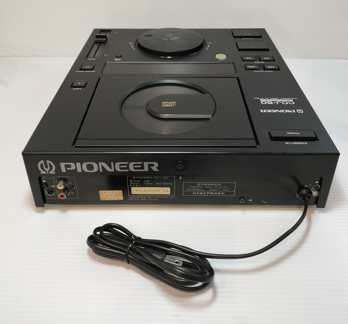 PioneerCDJ-50 professionalコンパクトディスクプレーヤー PioneerCDJ