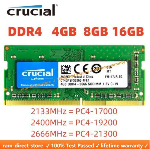 Crucial DDR4 4GB 8GB 16GB 3200 2400 2666 memory SO-DIMM Laptop RAM