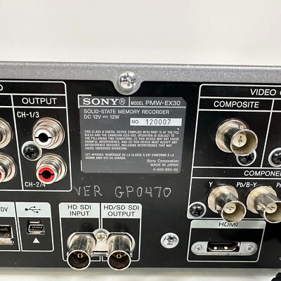Sony PMW-EX30 XDCAM SXS Express Card Video Recorder Player for EX1