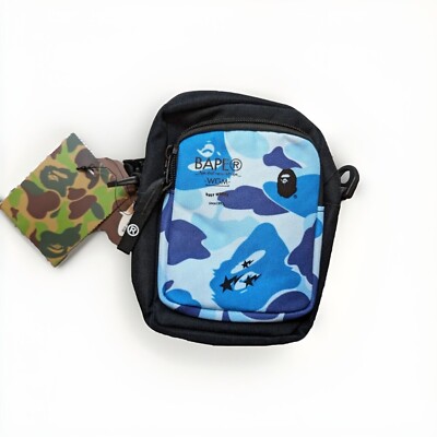 BAPE A Bathing Ape ABC Mini Shoulder Bag Camo Blue WGM, Japanese