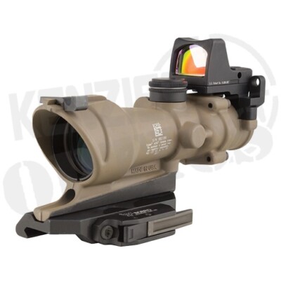 Trijicon ACOG 4×32 ECOS Tritium Scope FDE Amber Crosshair w/ RMR