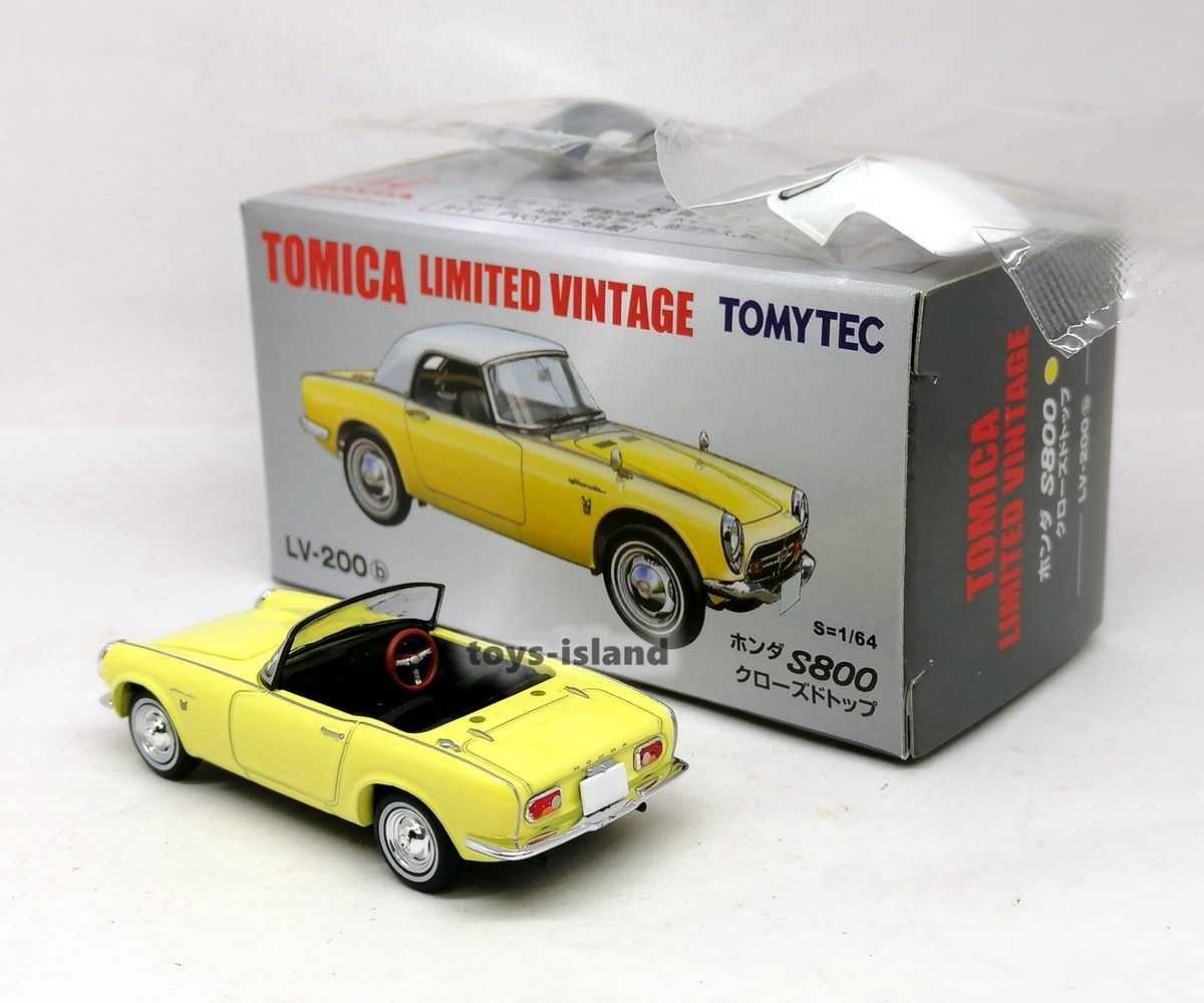 Tomica Limited Vintage LV-200b Honda S800 Closed Top (Yellow) 1/64