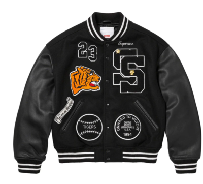 Supreme Tiger Varsity Jacket FW23 Black Size M *ORDER CONFIRMED
