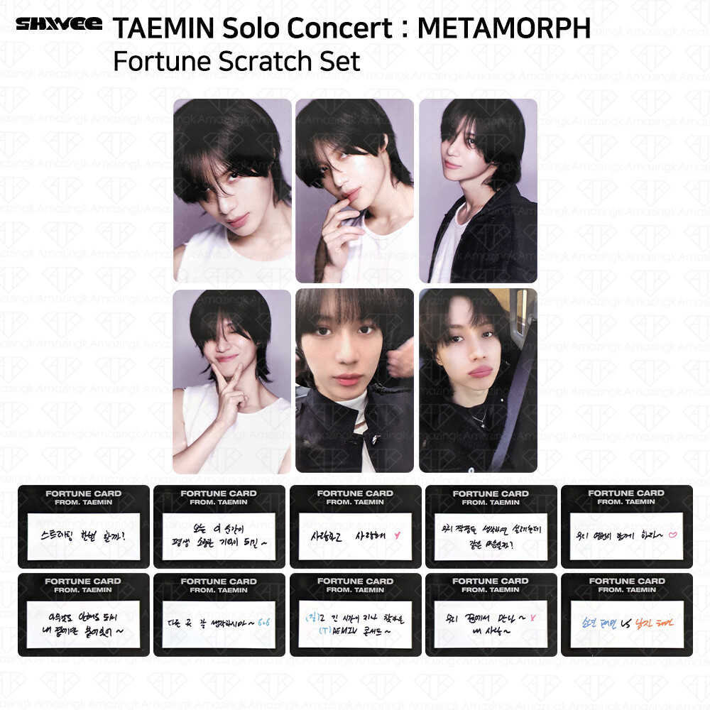 SHINee Taemin Solo Concert METAMORPH Fortune Scratch Set Photocard