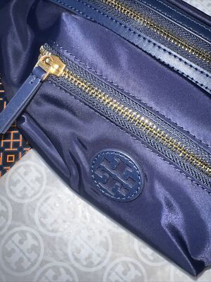 Tory Burch Waist Belt Bag Nylon Fanny Pack NAVY BLUE New | eBay