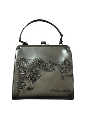 Jean Paul Gaultier rare stunning silver metallic leather bag with