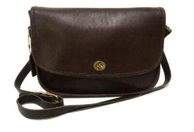 Vintage 1980 COACH Mahogany Brown Leather City Shoulder Bag Purse