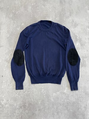 MAISON MARGIELA 14 SUEDE ELBOW PATCH CREW LUXURY KNIT MEN'S M | eBay
