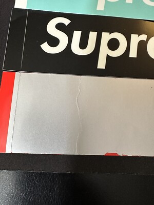 Supreme Box Logo Lot Of 4 Tiffany Black Red Scratch Off | eBay