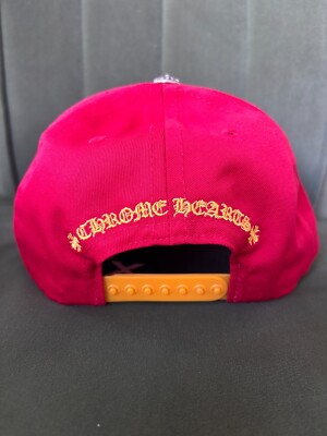 100% Authentic Chrome Hearts CH Logo Trucker Baseball Cap/Hat Red