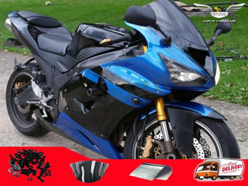 MS Fairing Fit for Kawasaki Ninja ZX-6R 2005-2006 Black Blue
