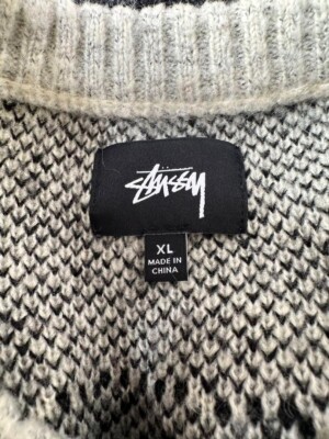 STUSSY 8 Ball Heavy Brushed Mohair Sweater White Size XL Men | eBay