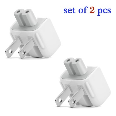 2 x Genuine OEM Apple A1555 Duckhead US Prong Plug MagSafe Adapter