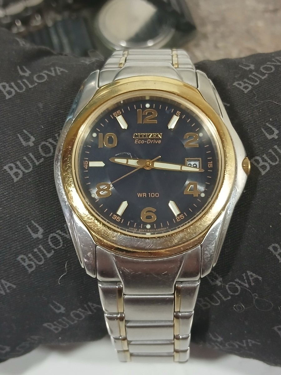 Citizen Eco Drive Titanium Sapphire Wr100 Watch - E111 S068461 for