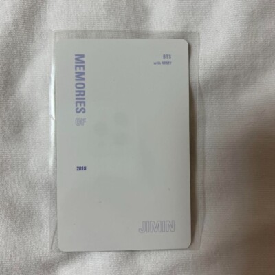 BTS Jimin Official Trading Card Memories of 2018 DVD Photocard