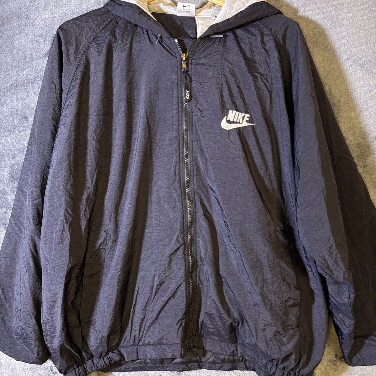 VTG 90's Y2K Nike Zip Up Jacket RN#56323 CA#05553 BLACK Large | eBay